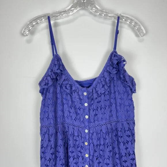 Nine Lives Bazaar Womens Florentina Sleeveless Midi Dress Indigo Purple size 4 - Picture 6 of 14